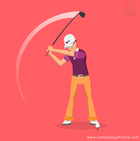 The golf backswing illustration