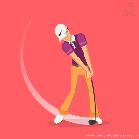 Golf downswing illustration