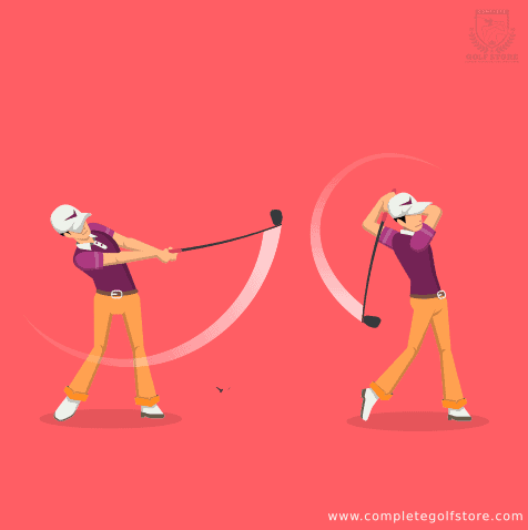 The golf follow-through