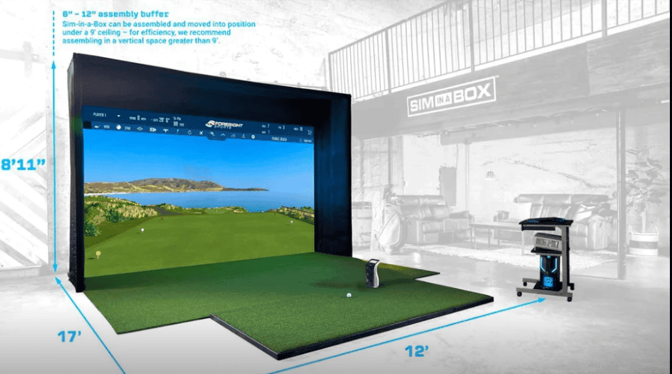 Foresight Sports Sim-In-A-Box Birdie Plus Enclosure Dimensions