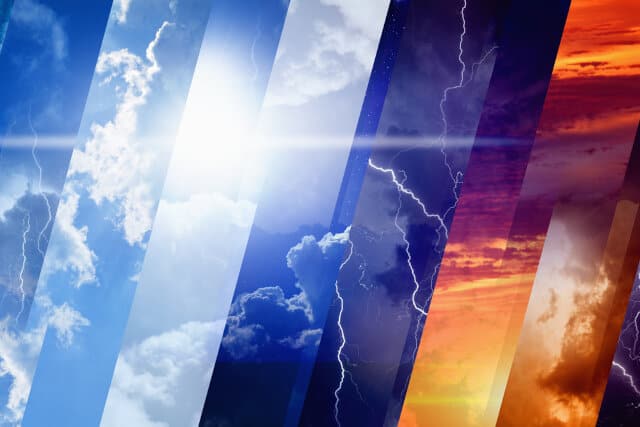Different weather forecast concept
