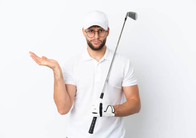frustrated golfer