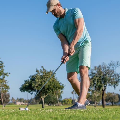 golf ball position