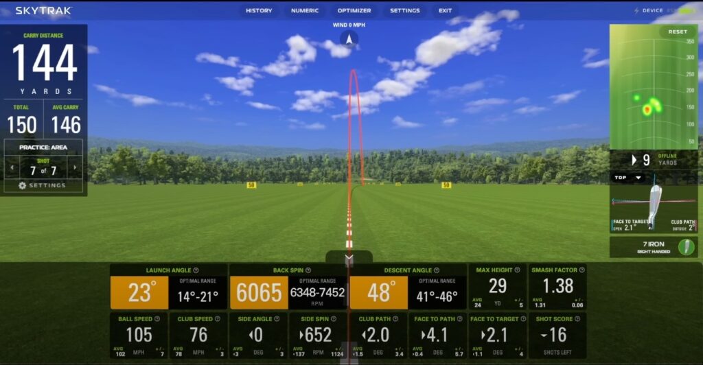 SkyTrak Plus Data