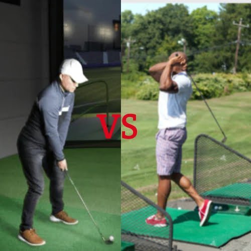 golf sim vs driving range