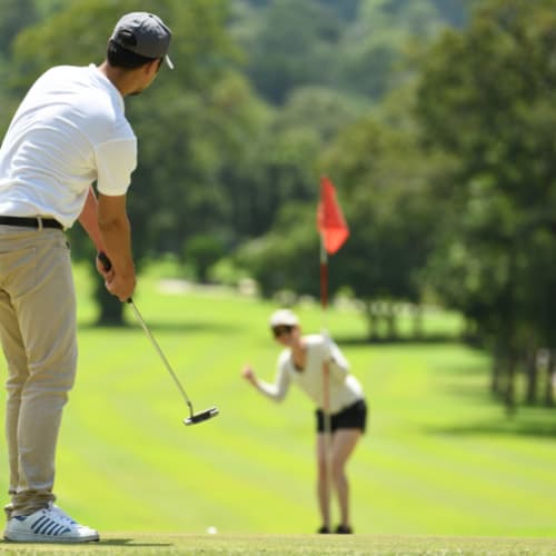 golfing with friend
