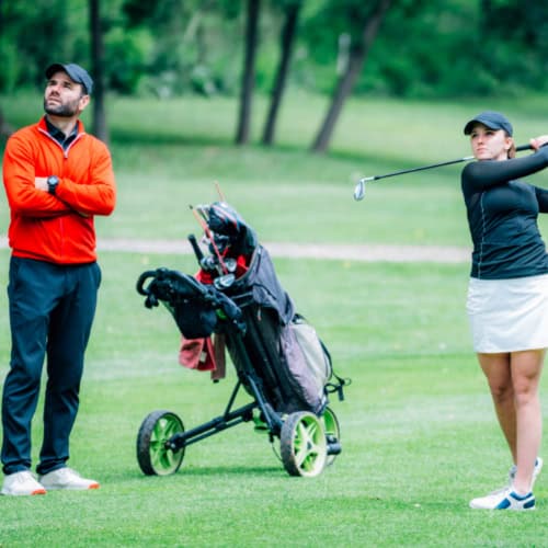 Playing Golf with Coach