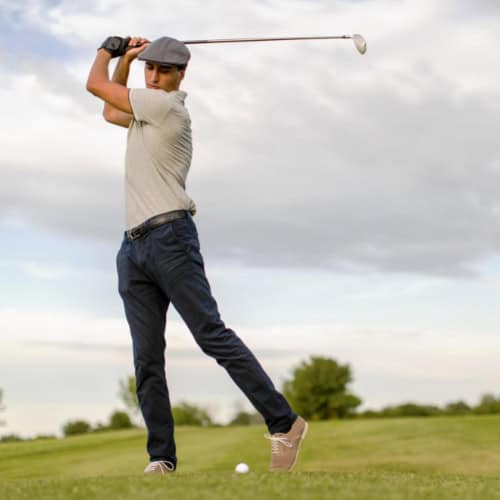 Golf backswing Flexibility